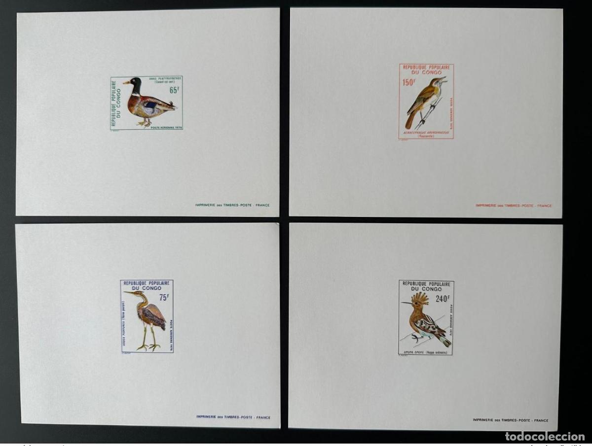 Sellos: Congo 1978 Mi. 626 - 629 a prueba de aves vida silvestre pato garza