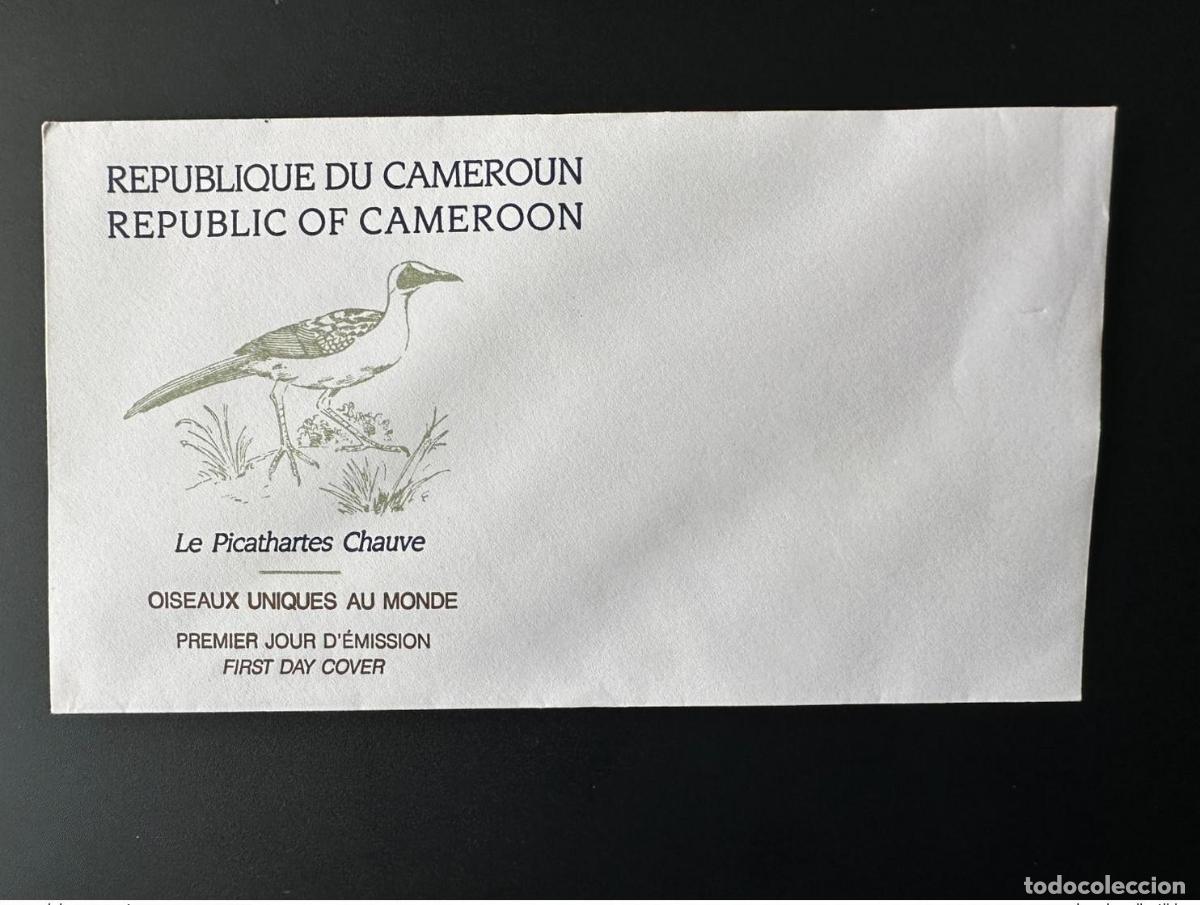 Sellos: Camer&uacute;n 1991 Mi. 1177 - 1180 FDC vac&iacute;as Aves &uacute;nicas en el mundo y fauna