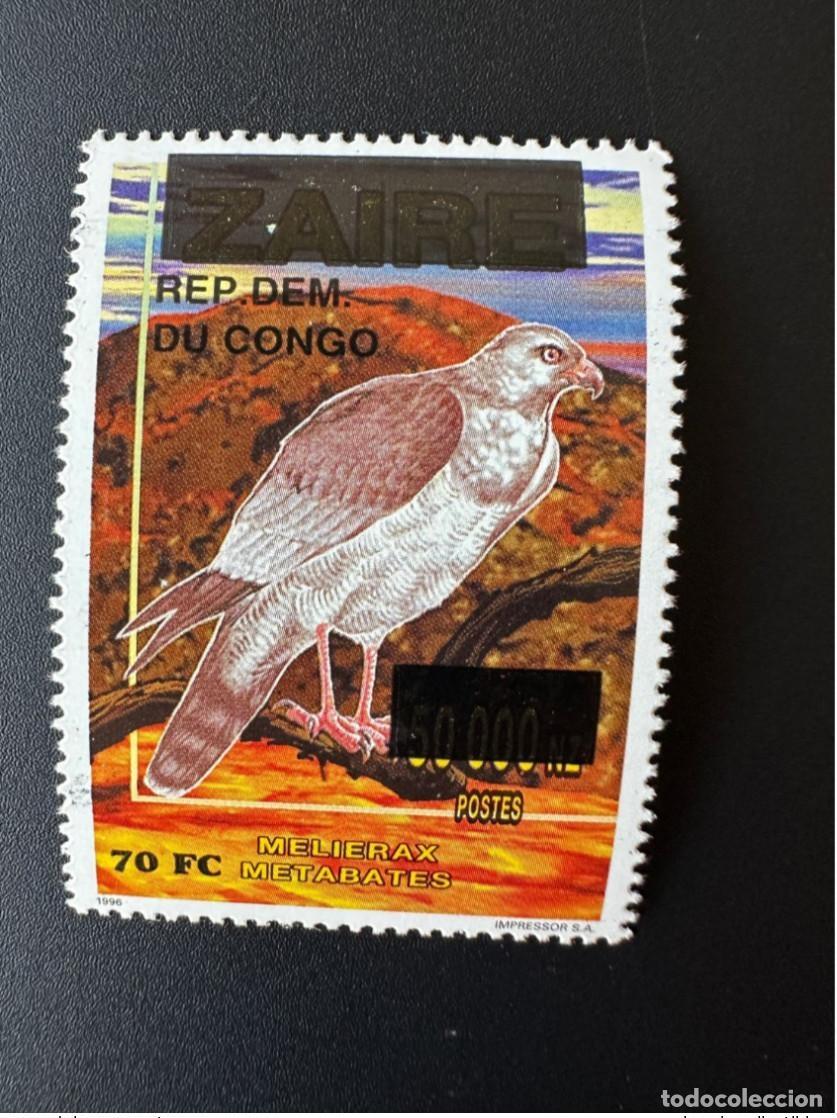 Sellos: Congo Kinshasa 2000 Mi. 1530 sobrecargado Zaire Melierax Bird Raptor Wildlife