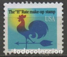 Sellos: ESTADOS UNIDOS IVERT N&ordm; 2628, VELETA: GALLO