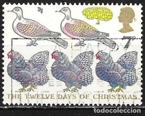 Sellos: Gran Breta&ntilde;a 1977 - Mi 750 - YT 840 - Aves : T&oacute;rtolas y gallinas