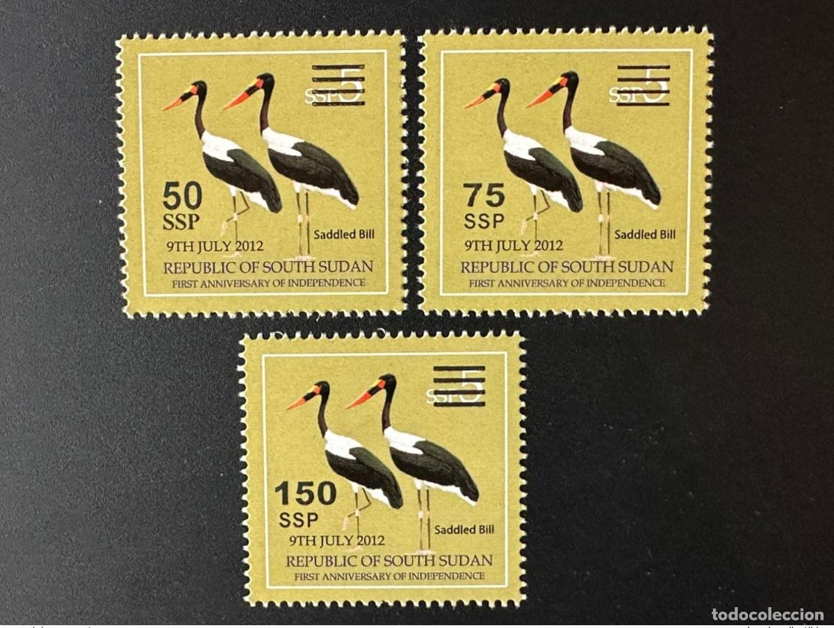 Stamps: Sud&aacute;n del Sur 2017 Mi. 14/11/18 Vogel Bird Bill ensillado sobrecargado
