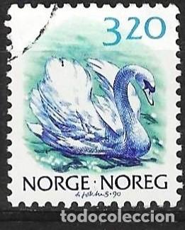 Briefmarken: Noruega 1990 - Mi 1038 - YT 997 - Ave : Cisne