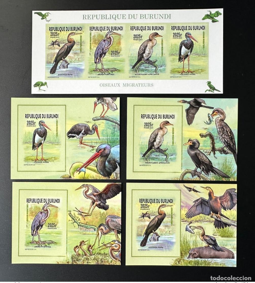 Briefmarken: Burundi 2015/2016 Mi. I-L 3577 + Bl. ND Aves migratorias Birds Vogel