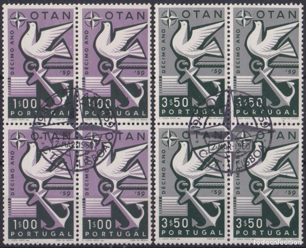 Briefmarken: F-EX63245 PORTUGAL USED 1959 NATO OTAN PIGEON BIRD PALOMA BL 4 USED.