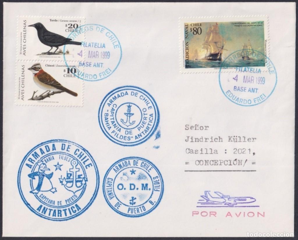 Briefmarken: F-EX64167 CHILE ANTARCTIC TERRITORY 2003 COVER EDUARDO FREI STATION BIRD.