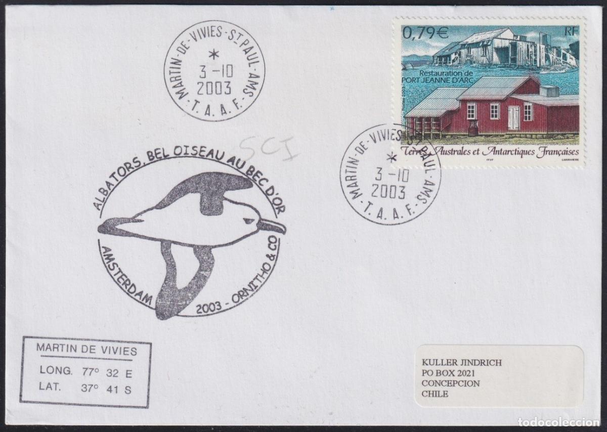 Stamps: F-EX63696 TAAF FRANCE POLAR ANTARCTIC 2003 MARTIN DE VIVIES STATION ALBATROS BIRD.