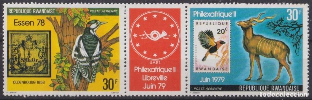 Francobolli: F-EX63479 RWANDA MNH 1978 PHILEXAFRIQUE EXPO BIRD AVES OISEAUX.