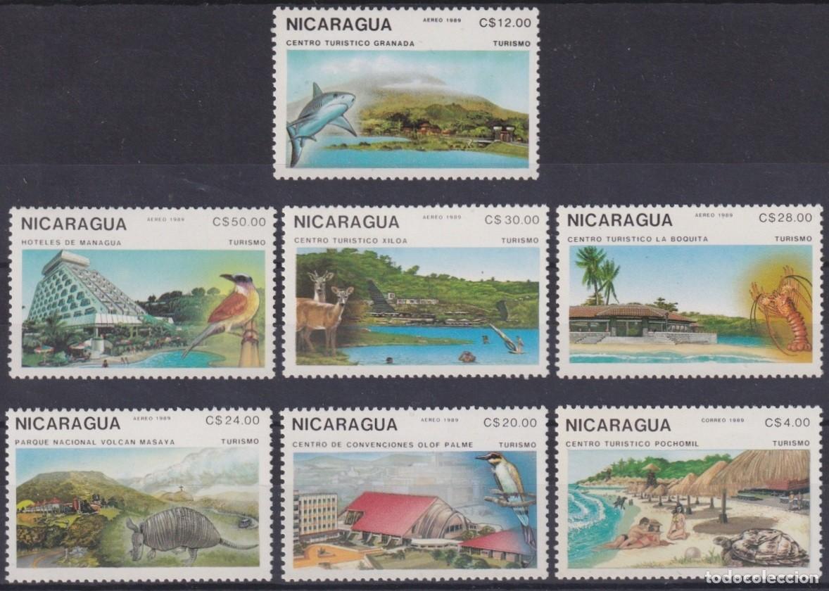 Francobolli: F-EX65463 NICARAGUA MNH 1989 TOURISM CENTER LOBSTER FISH BIRD OISEAUX V&Ouml;GEL AVES.
