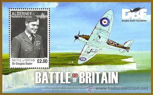 Sellos: ALDERNEY 2010 - BATALLA DE INGLATERRA - BLOCK - Foto 1