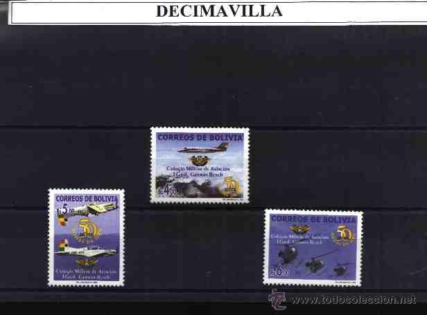 Sellos: BOLIVIA, AVIONES, 2002, 1127/29 - Foto 1