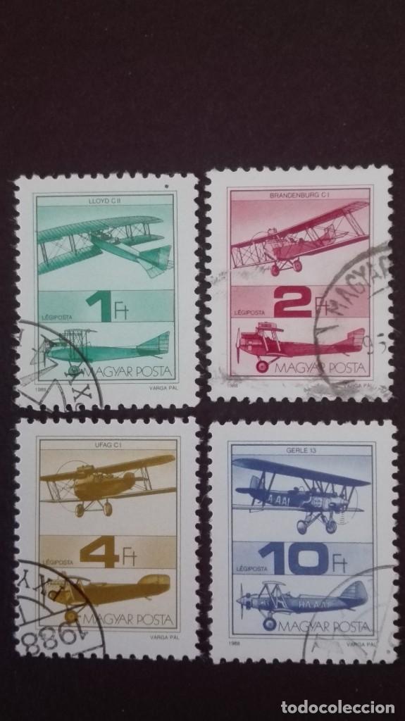 Sellos: Hungr&iacute;a aviones usados - Foto 1