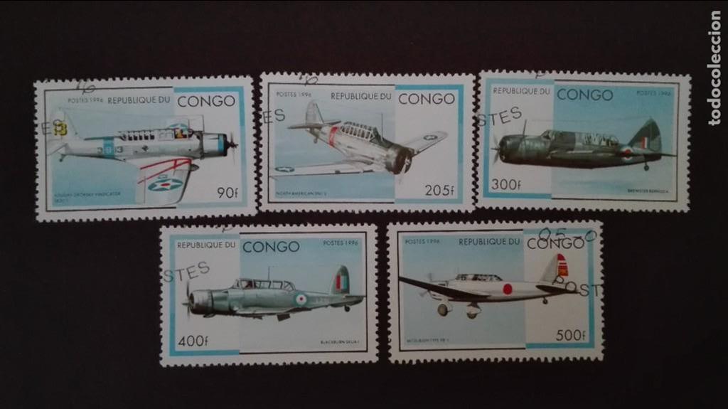 Sellos: Congo aviones usados - Foto 1