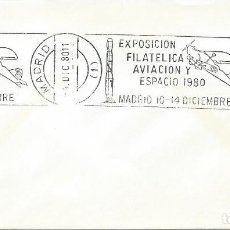 Sellos: 1980. SPAIN. MADRID. RODILLO/SLOGAN EXP. FILAT. AVIACIÓN Y ESPACIO. PLANES. SPACE.. Lote 108279343