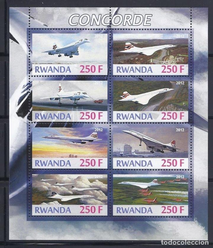 Sellos: Rwanda 2012 *** Aviones - El Concorde - Foto 1