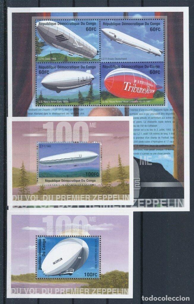 Sellos: SELLOS CONGO 2001 CENTENARIO ZEPPELIN - Foto 1