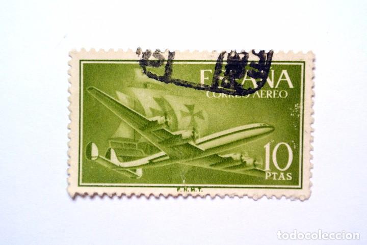 Sello Postal España 1956 10 Pts Aviación Avion Comprar Sellos De