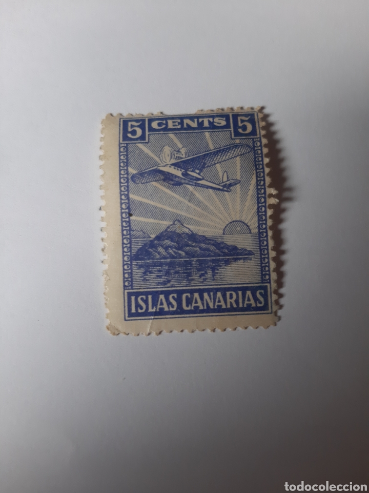Sellos: SELLO ISLAS CANARIAS 5 C&Eacute;NTIMOS AVI&Oacute;N - Foto 1