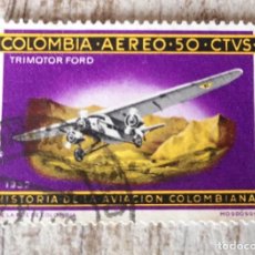 Sellos: COLOMBIA, USADO,HISTORIA DE LA AVIACION COLOMBIANA