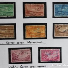 Sellos: LOTE 8 SELLOS CUBA CORREO AEREO INTERNACIONAL Y NACIONAL