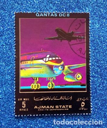 Sellos: SELLO AJMAN (QANTAS DC 8) - Foto 1