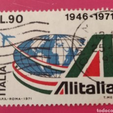 Sellos: SELLO ITALIA ALITALIA AÑO 1971 AVIONES USADO