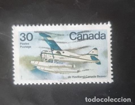 Sellos: SELLO USADO CANADA AVION - Foto 1
