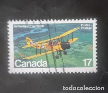Sellos: SELLO USADO CANADA AVION - Foto 1