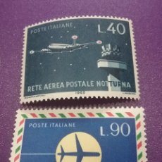 Sellos: SELLO ITALIA NUEVO.1965. RED POSTAL AEREA NOCTURNA. AVIONES, AVIACION, TORRE. VUELOS. Lote 364412041