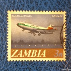 Sellos: SELLO USADO ZAMBIA 1968 - AVION LINEAS AEREA ZAMBIA