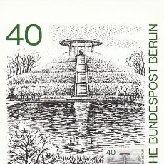Sellos: ALEMANIA BERLÍN Nº' 595, MONUMENTO A OTTO LILIENTHAL, PIONERO LA AVIACIÓN TARJETA MÁXIMA 15-11-1980