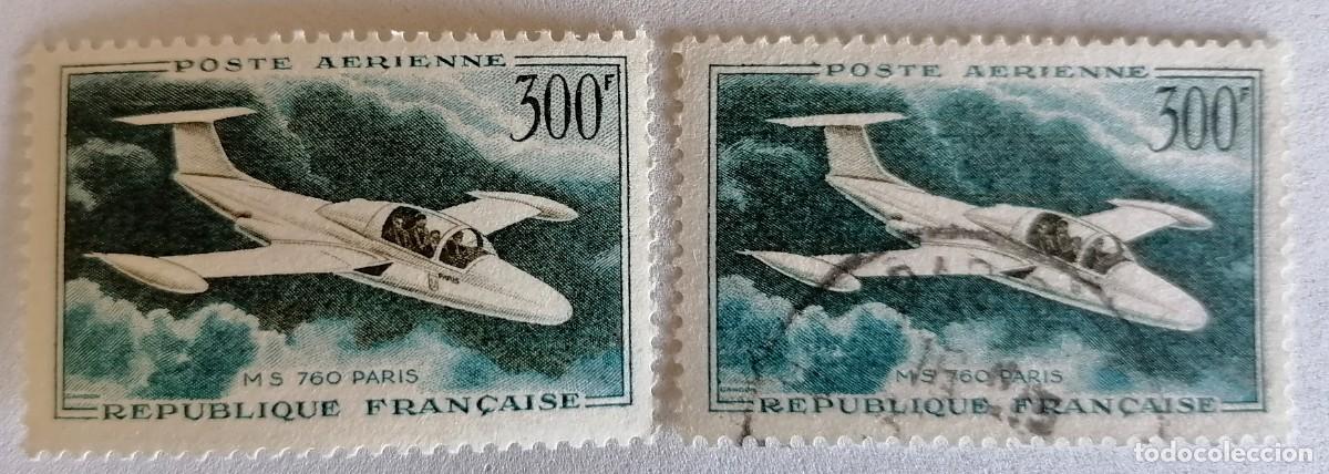 Sellos: FRANCIA 1959 - AVIACI&Oacute;N . - Foto 1