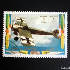 Sellos: 12 STAMPS OF UMM-AL-QAYWAYN - UAE - AIRPLANES. CONDITION AS SEEN IN THE PICTURE.