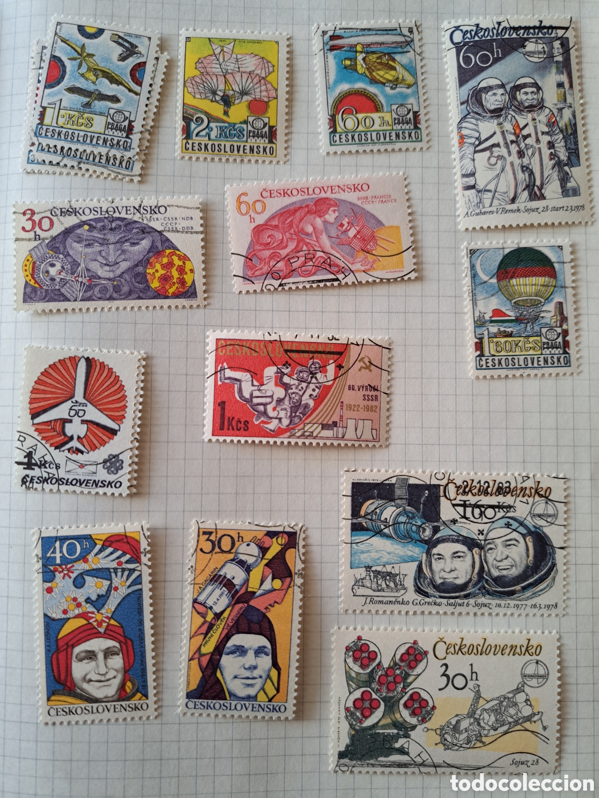 Sellos: Lote sellos tema aviones- espacio (450) - Foto 3