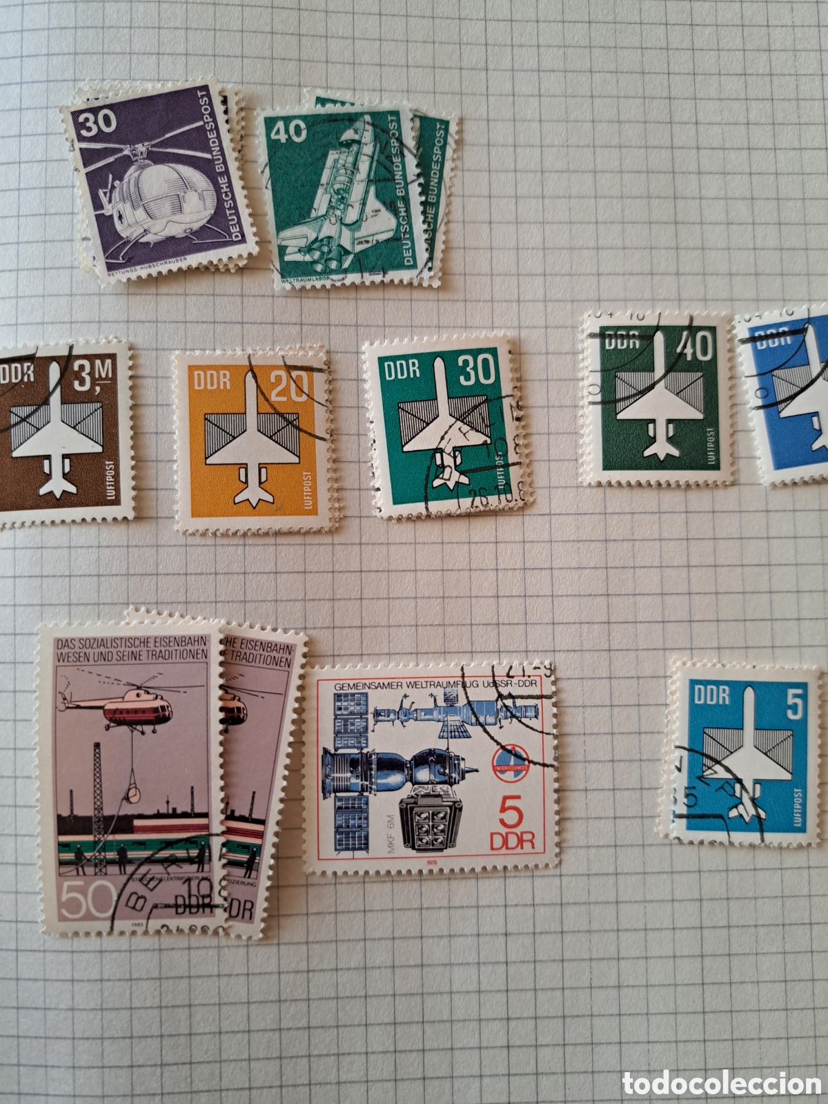 Sellos: Lote sellos tema aviones- espacio (450) - Foto 4