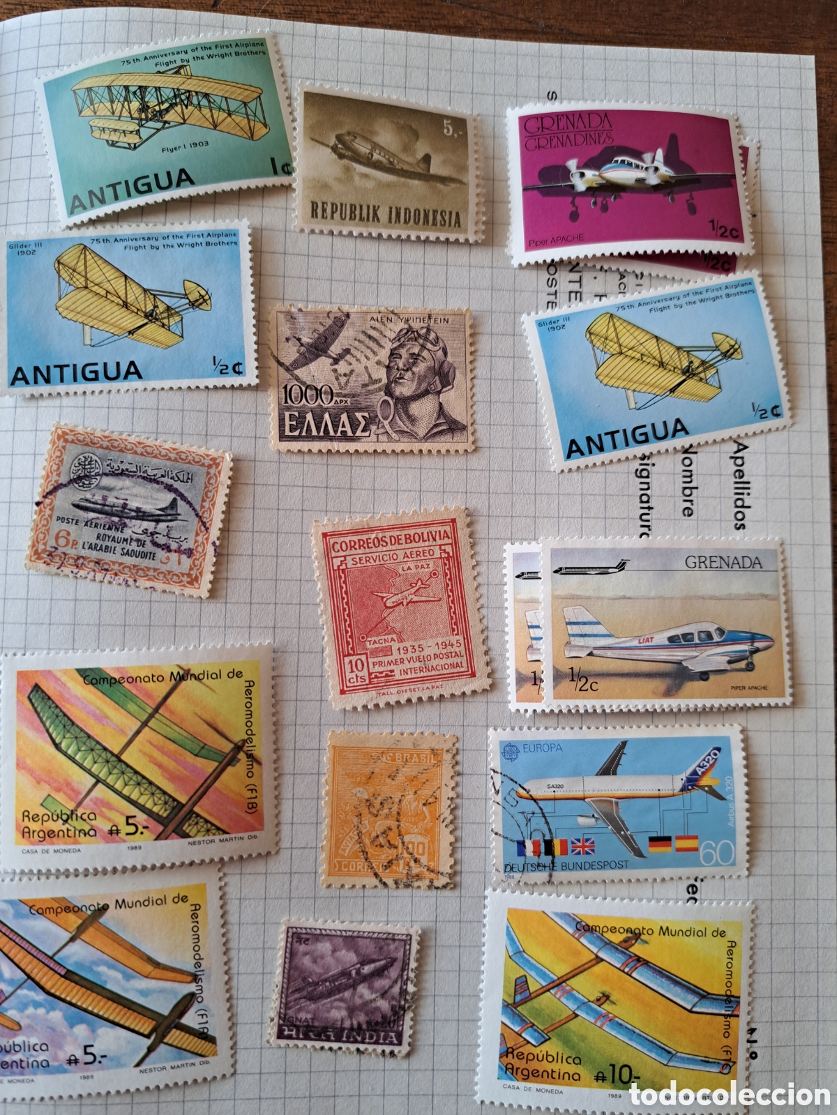 Sellos: Lote sellos tema aviones- espacio (450) - Foto 5