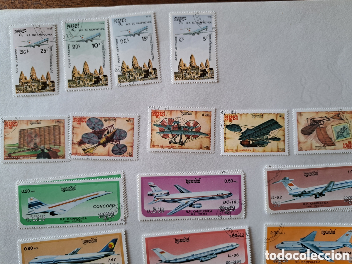 Sellos: Lote sellos tema aviones- espacio (450) - Foto 12