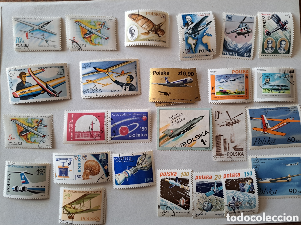 Sellos: Lote sellos tema aviones- espacio (450) - Foto 17