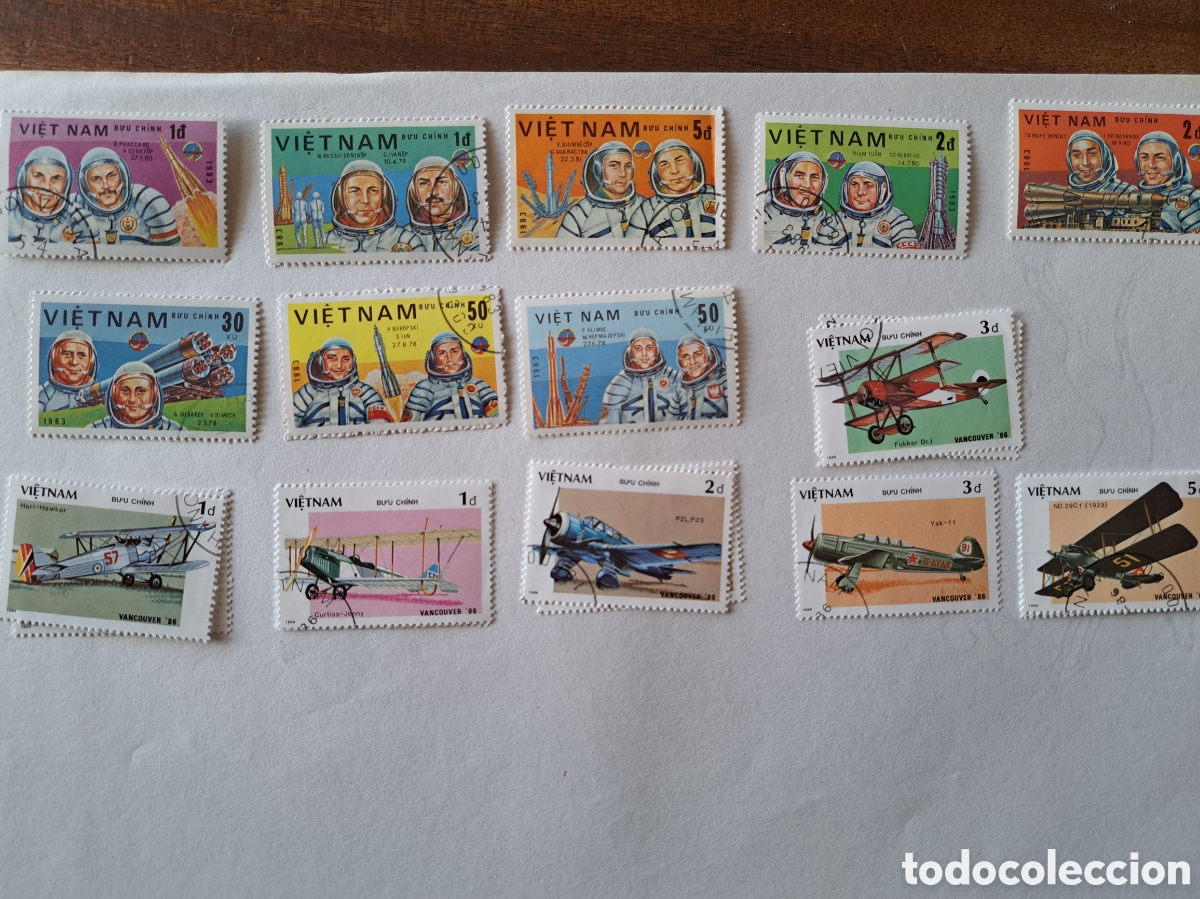 Sellos: Lote sellos tema aviones- espacio (450) - Foto 26