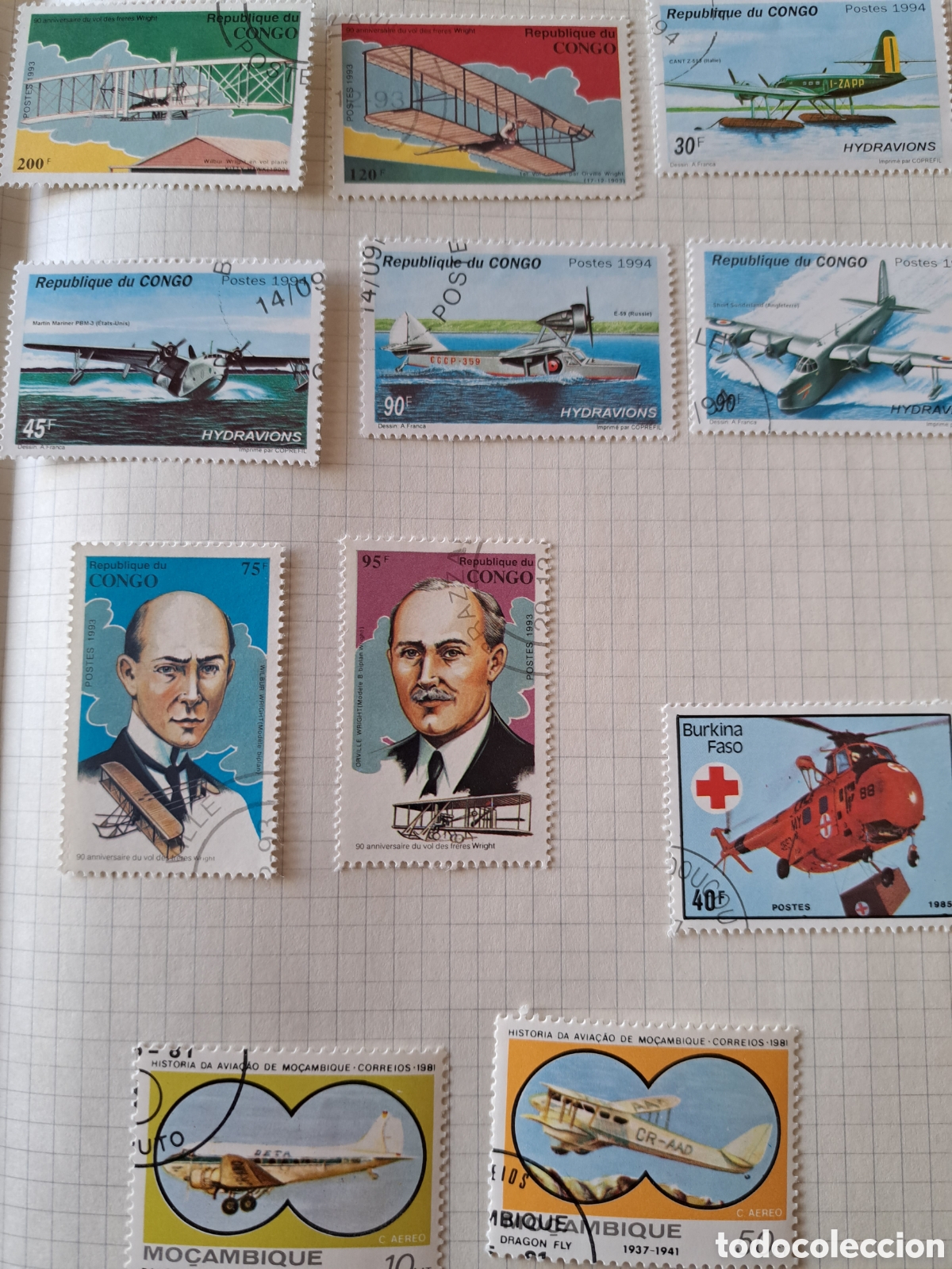 Sellos: Lote sellos tema aviones- espacio (450) - Foto 27