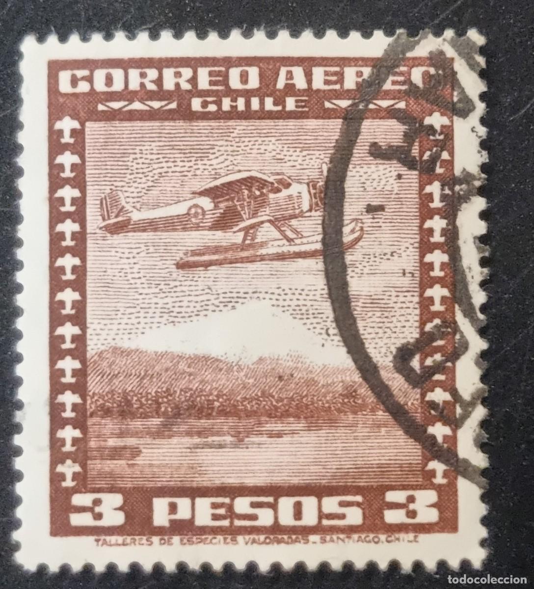 Sellos: SELLO USADO CHILE . AVION - Foto 1