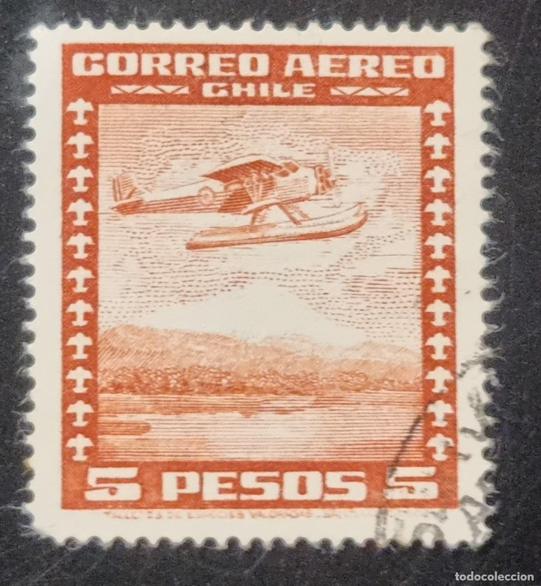 Sellos: SELLO USADO CHILE . AVION - Foto 1