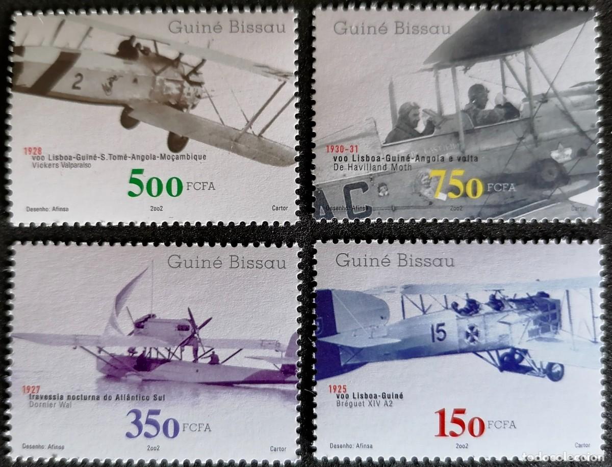 Sellos: GUINEA BISSAU 2002 - AVIACI&Oacute;N = - Foto 1