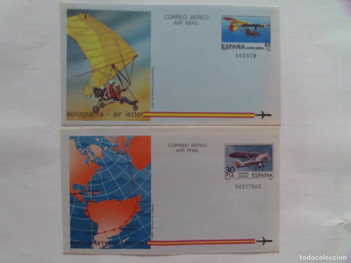 Sellos: LOTE DE 2 AEROGRAMAS DE ESPA&Ntilde;A - Foto 1