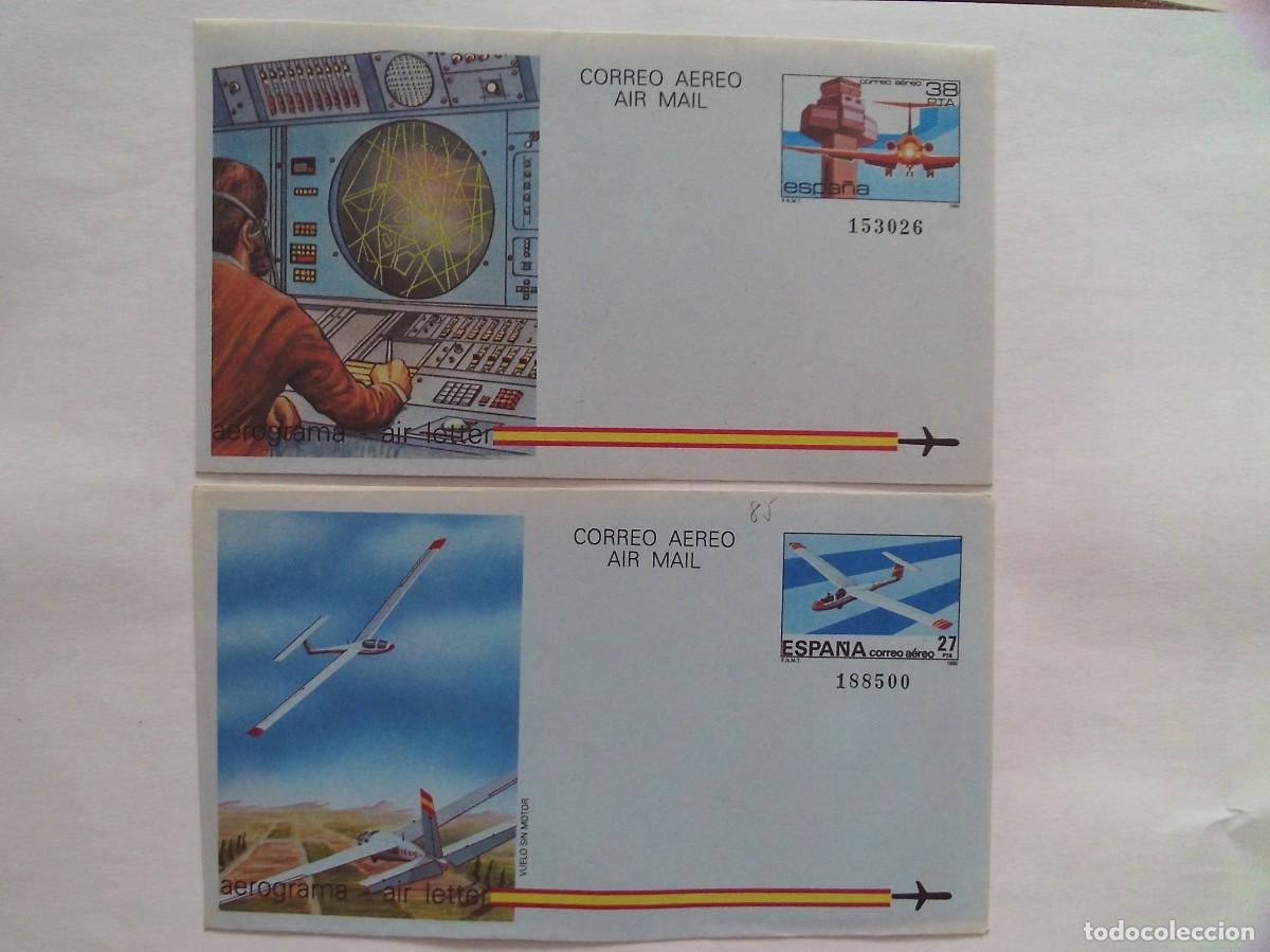 Sellos: LOTE DE 2 AEROGRAMAS DE ESPA&Ntilde;A - Foto 1