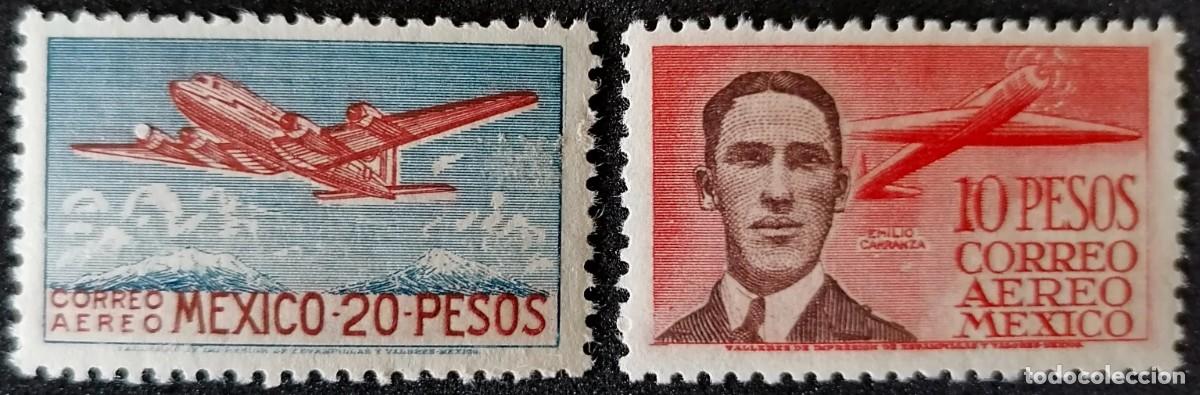 Sellos: M&Eacute;XICO 1947 - AVIACI&Oacute;N . - Foto 1