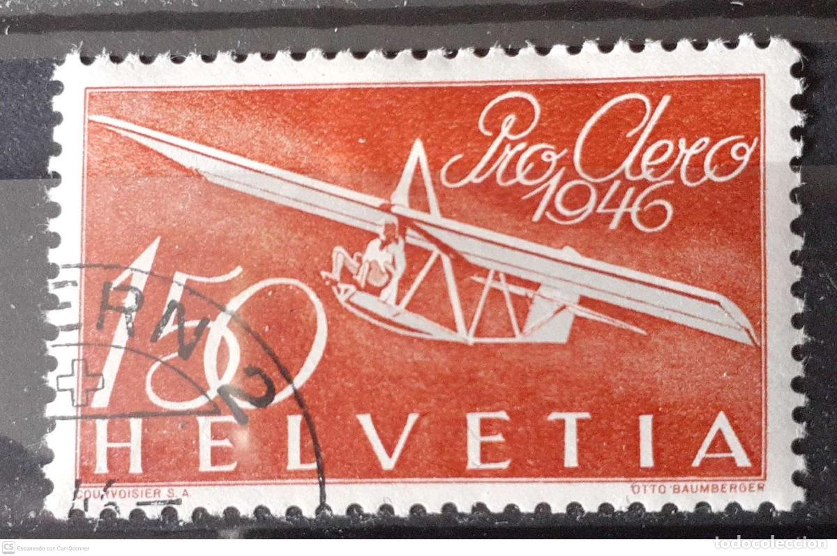 Sellos: SUIZA A&eacute;reo n&ordm; 40&ordm; Planeador - Foto 1