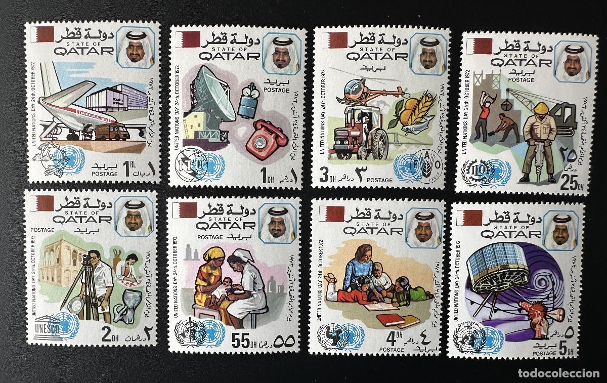 Briefmarken: Qatar 1972 Mi. 520 - 527 D&iacute;a de las Naciones Unidas sobre la educaci&oacute;n en transporte a&eacute;reo