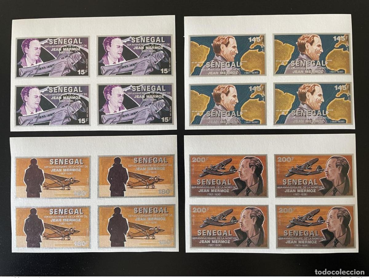 Sellos: Senegal 1991/1993 ND IMPERF Jean Mermoz Fly 1901-1936 Mi. A1252 - D1252 RARO