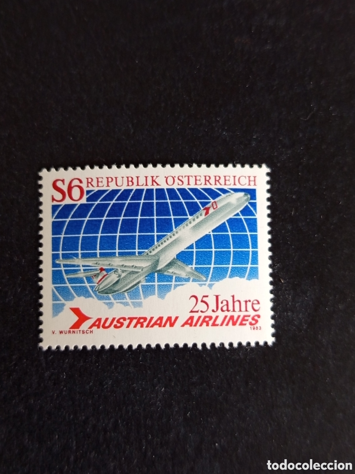 Sellos: AUSTRIA, 1983. 25 Aniversario Aerol&iacute;neas en Austria. Yvert 1563. Pedido m&iacute;nimo 3 &euro;. Ver fotos.